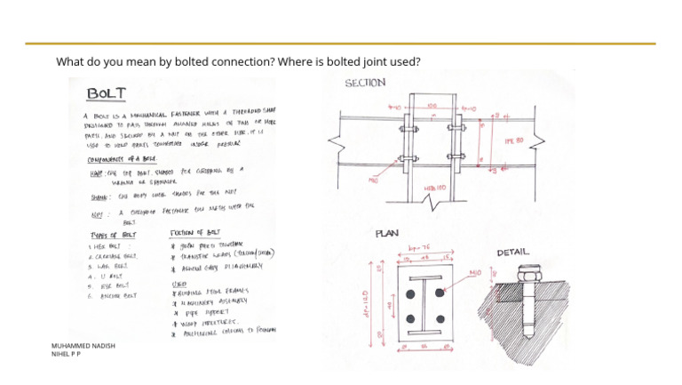 Connection in Steel Nadish Nihel | PDF