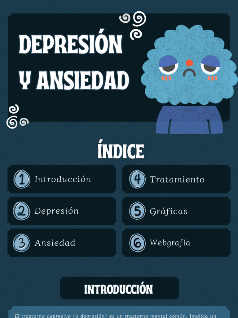 Presentación Educativa Depresión y Distimia Azul y Blanco | PDF ...