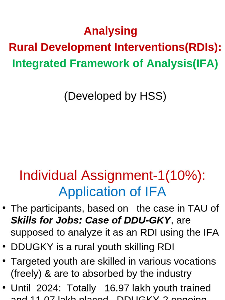 Integrated Framework for RDI Analysis | PDF | Policy | Sustainability