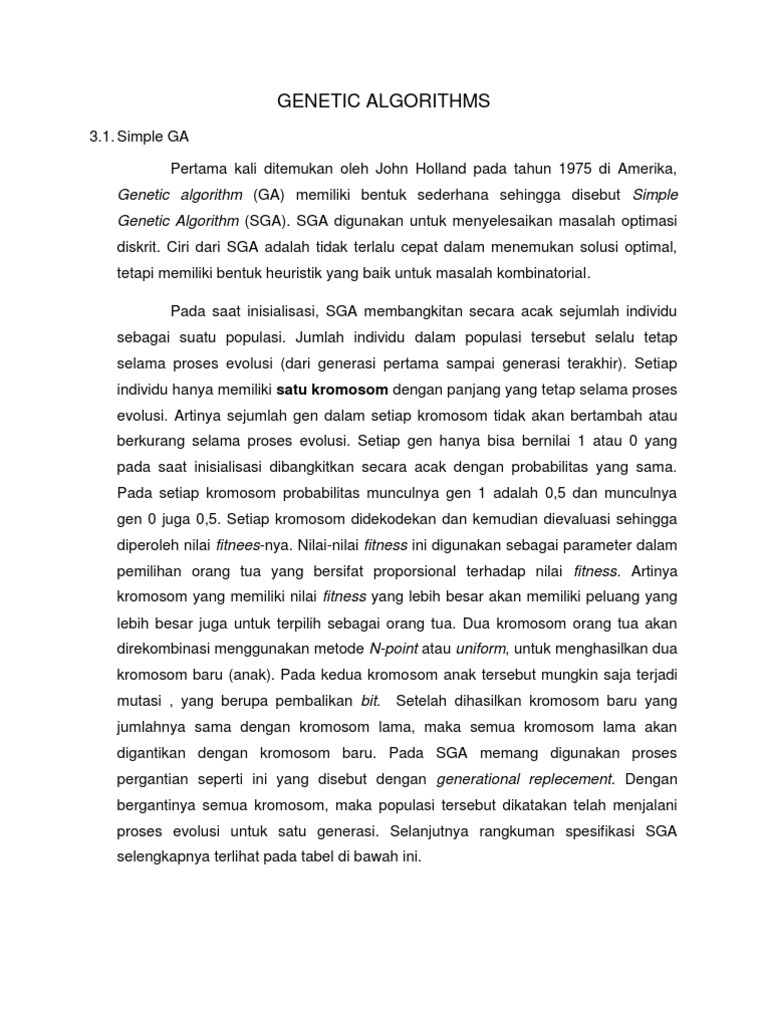 Genetic Algorithm | PDF | Sains & Matematika