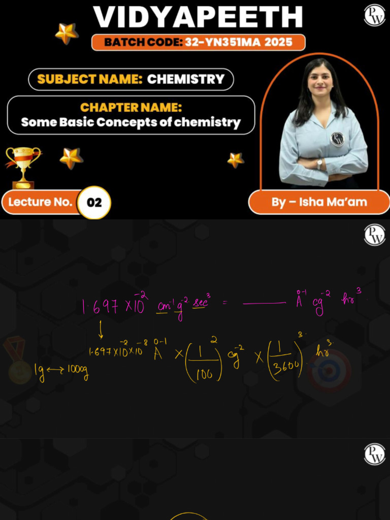 Some Basic Concepts of Chemistry - 02 - Class Notes - 32-YN351MA 2025 | PDF