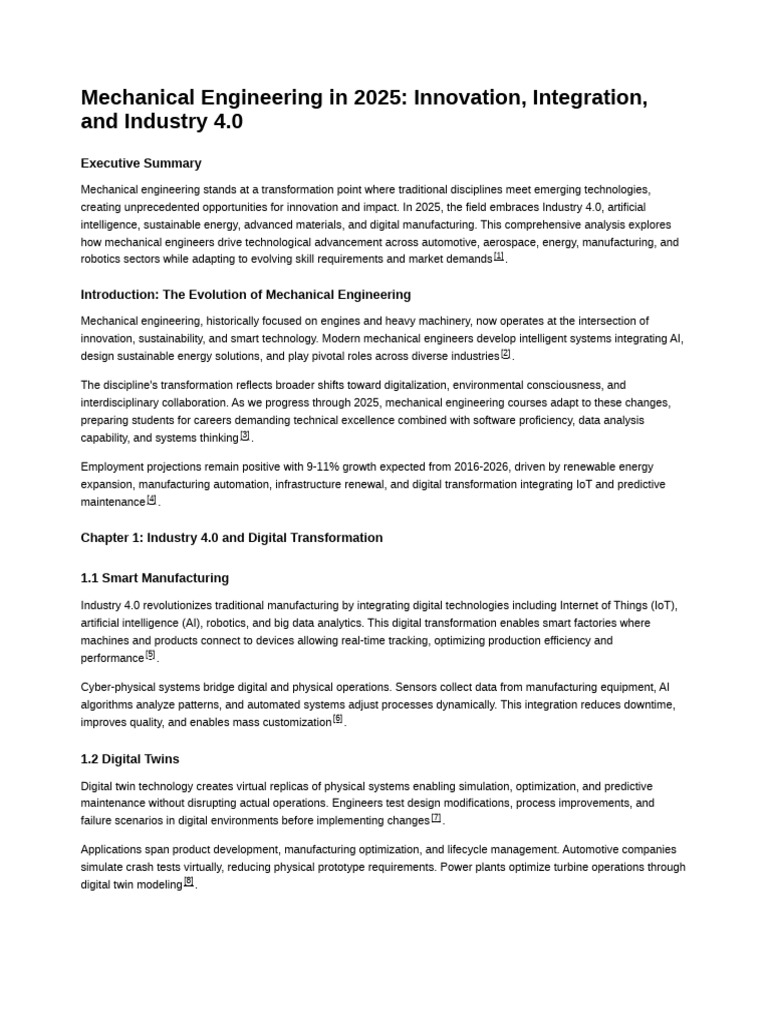 Mechanical Engineering 2025: Innovation & AI | PDF | Internet Of Things ...