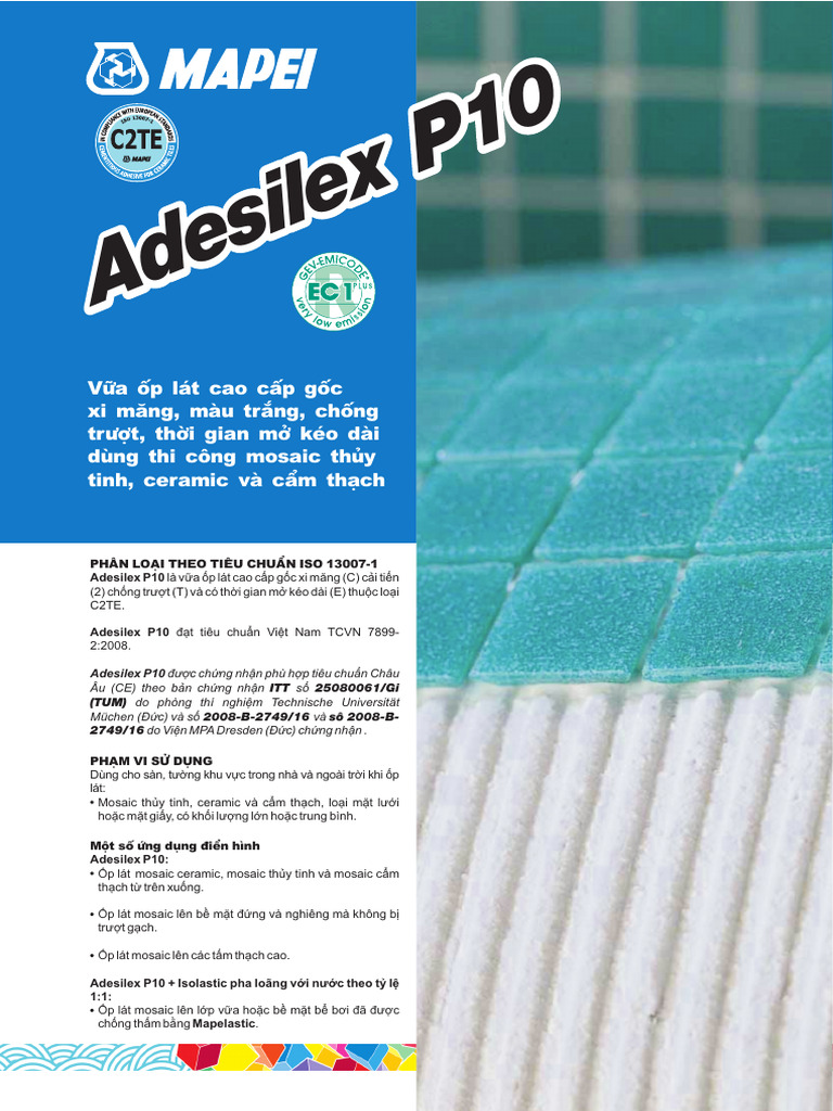 Adesilex p10 Tds | PDF