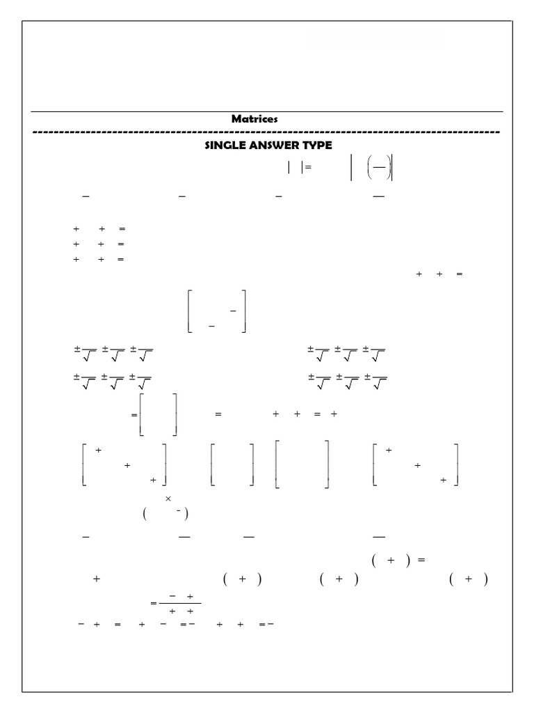 Matrices DPP 2 | PDF | Matrix (Mathematics) | Matrix Theory