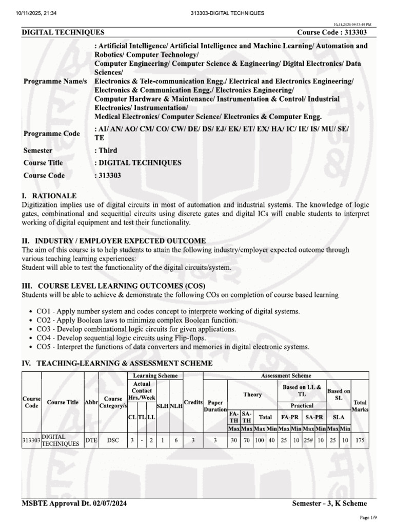 Dte Sylab | PDF