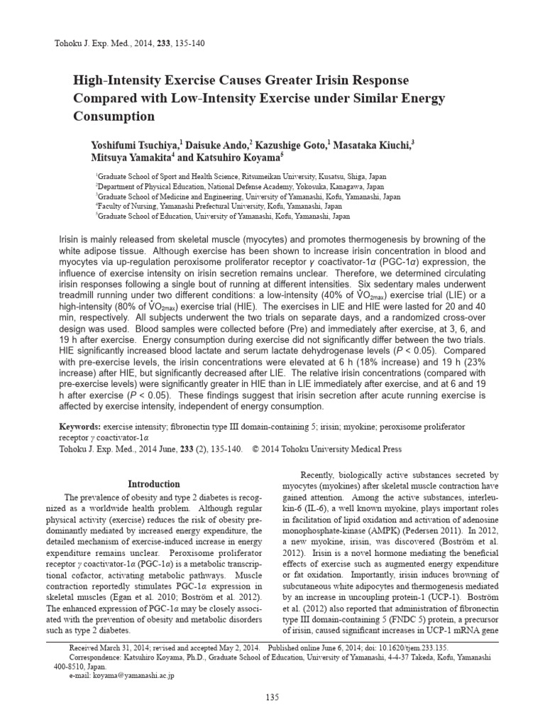 Tsuchiya Et Al. - 2014 - High-Intensity Exercise Causes Greater Irisin ...