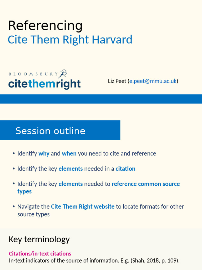 Harvard Referencing Guide Overview | PDF | Books | Citation