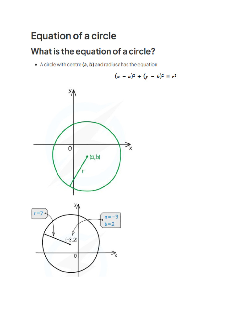 PDF - GO - 4037 Equation of Circle | PDF