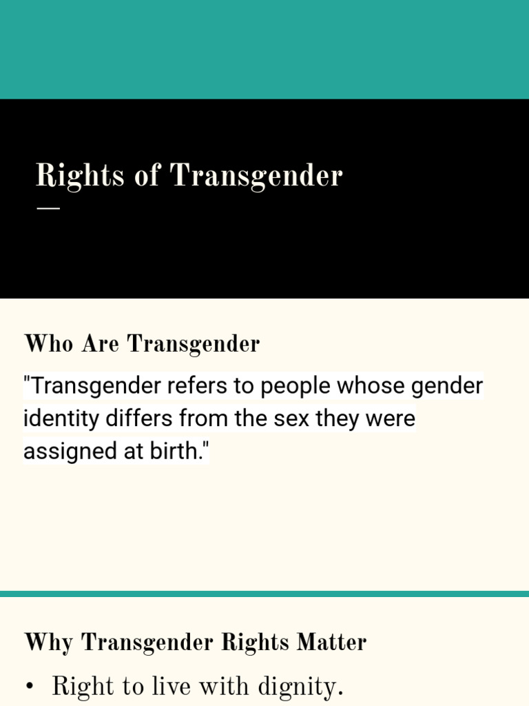 Rights of Transgender | PDF | LGBTQIA+ Studies | Transgender