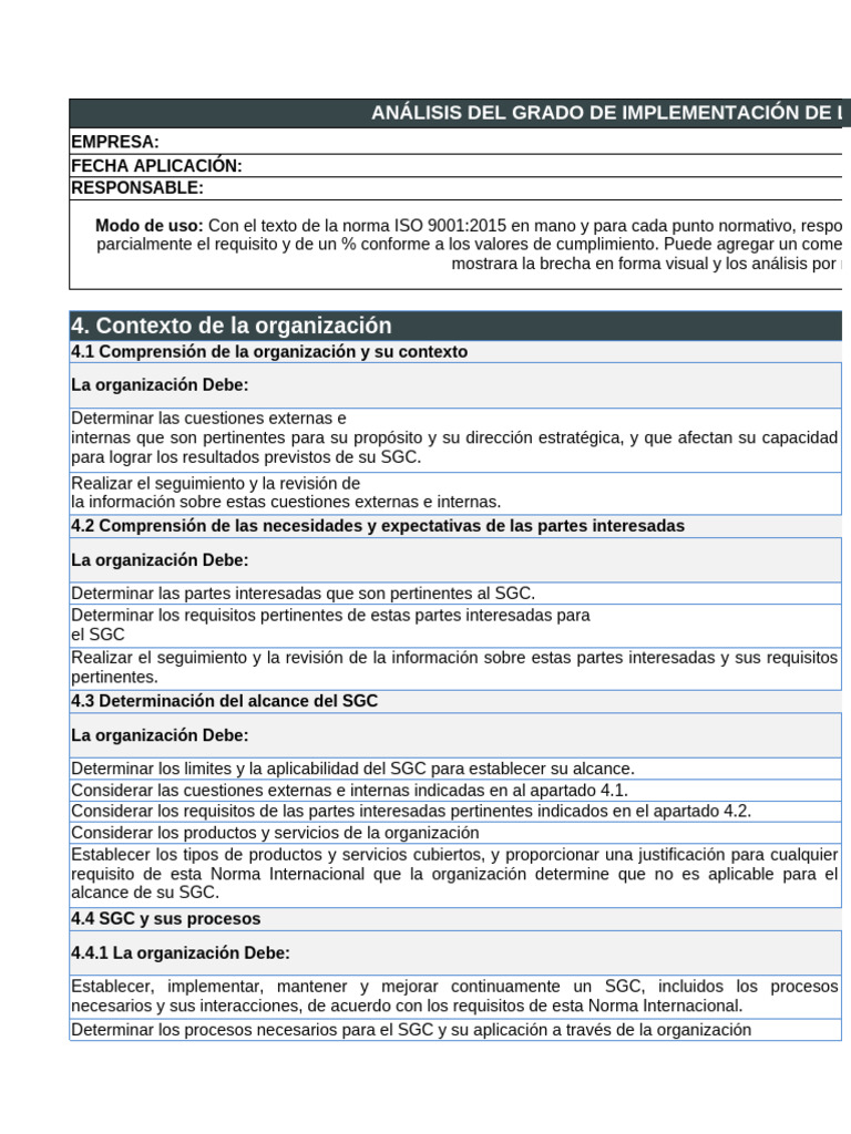 Implementación del SGC según ISO 9001 | PDF | Calidad (comercial ...