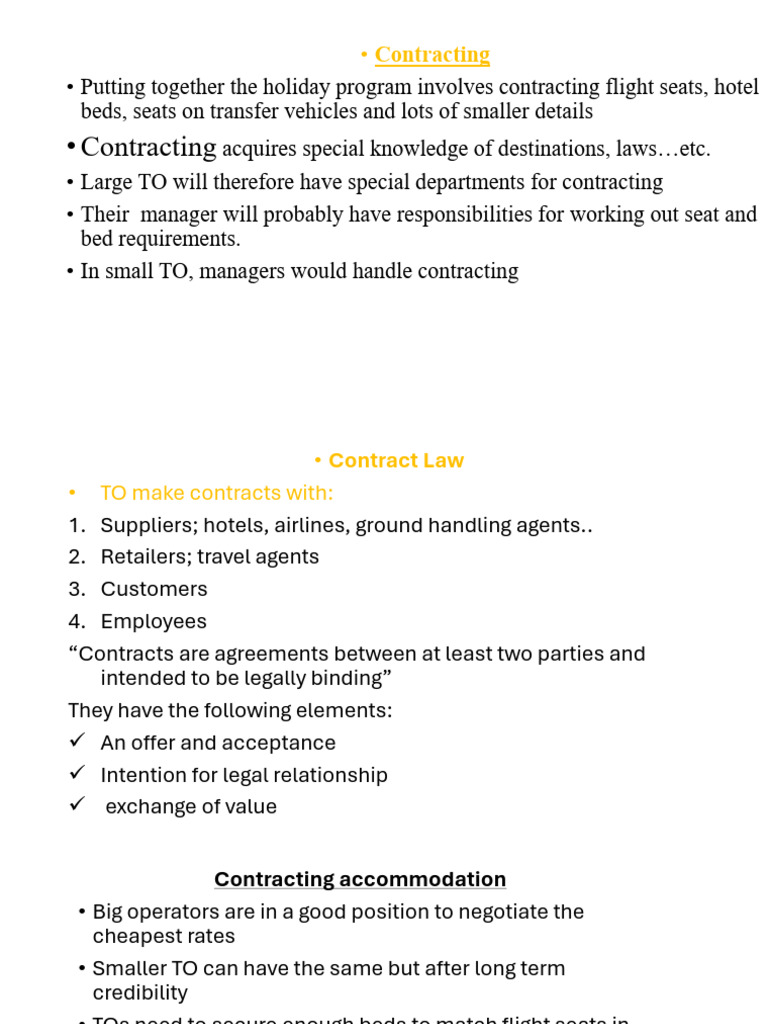 Tour Operator Contracting Essentials | PDF | Fee | Insurance