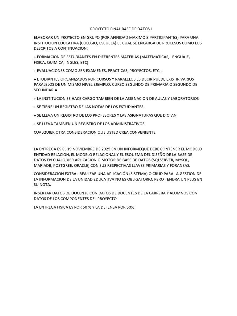 Proyecto Final | PDF