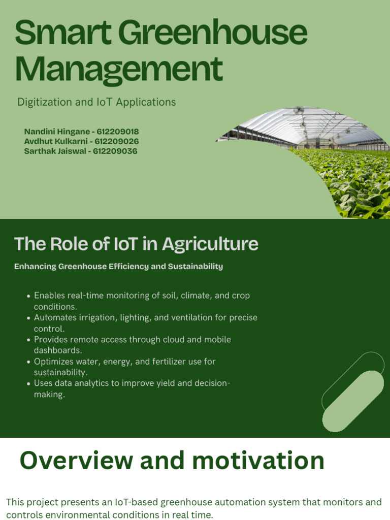 IoT-Driven Smart Greenhouse Automation | PDF | Internet Of Things ...