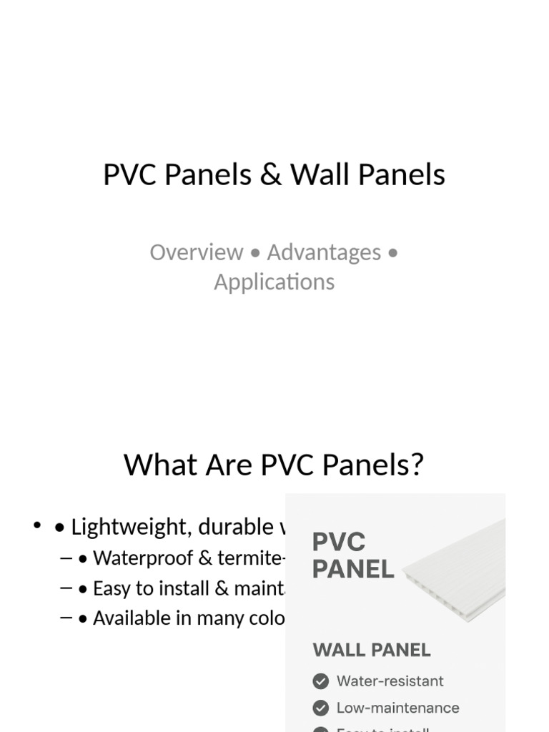 PVC Panels: Benefits & Cost Comparison | PDF