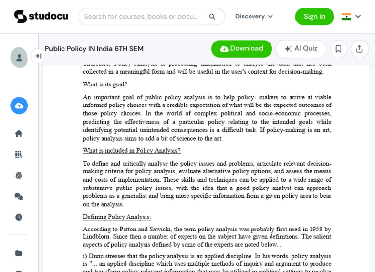 Public Policy in India 6th Sem - Unit 1 - Introduction To Policy ...
