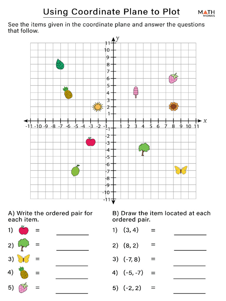 Coordinate Plane Worksheets 5th Grade | PDF