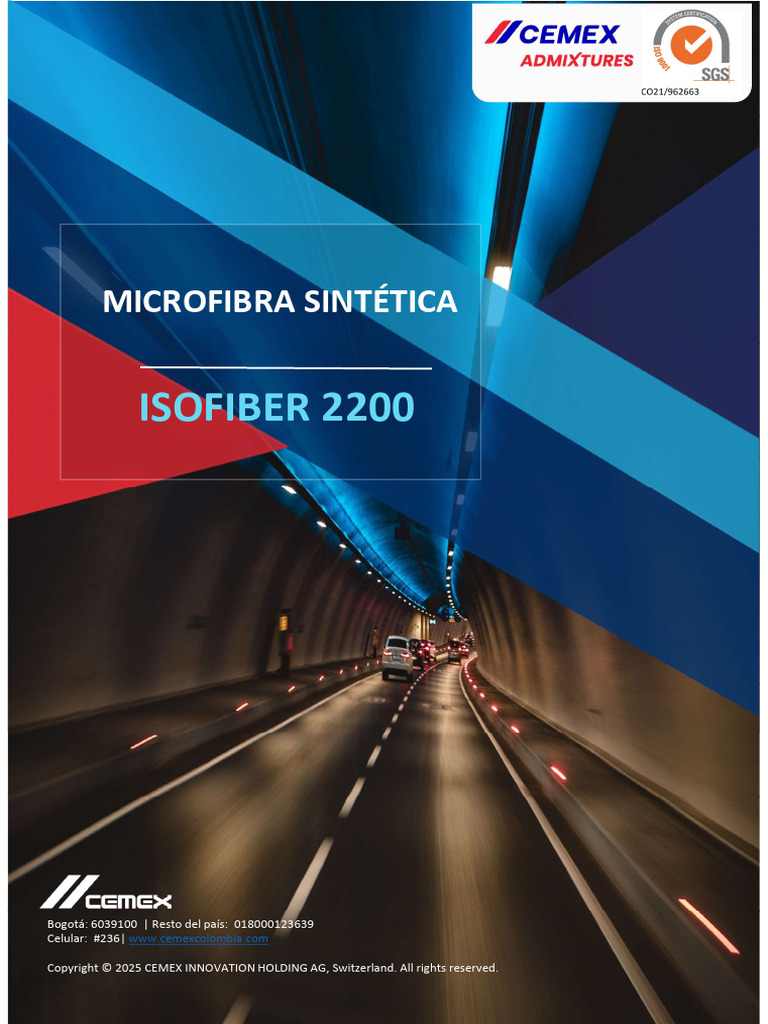 Microfibra Sintética ISOFIBER 2200 | PDF | Hormigón | Laboratorios