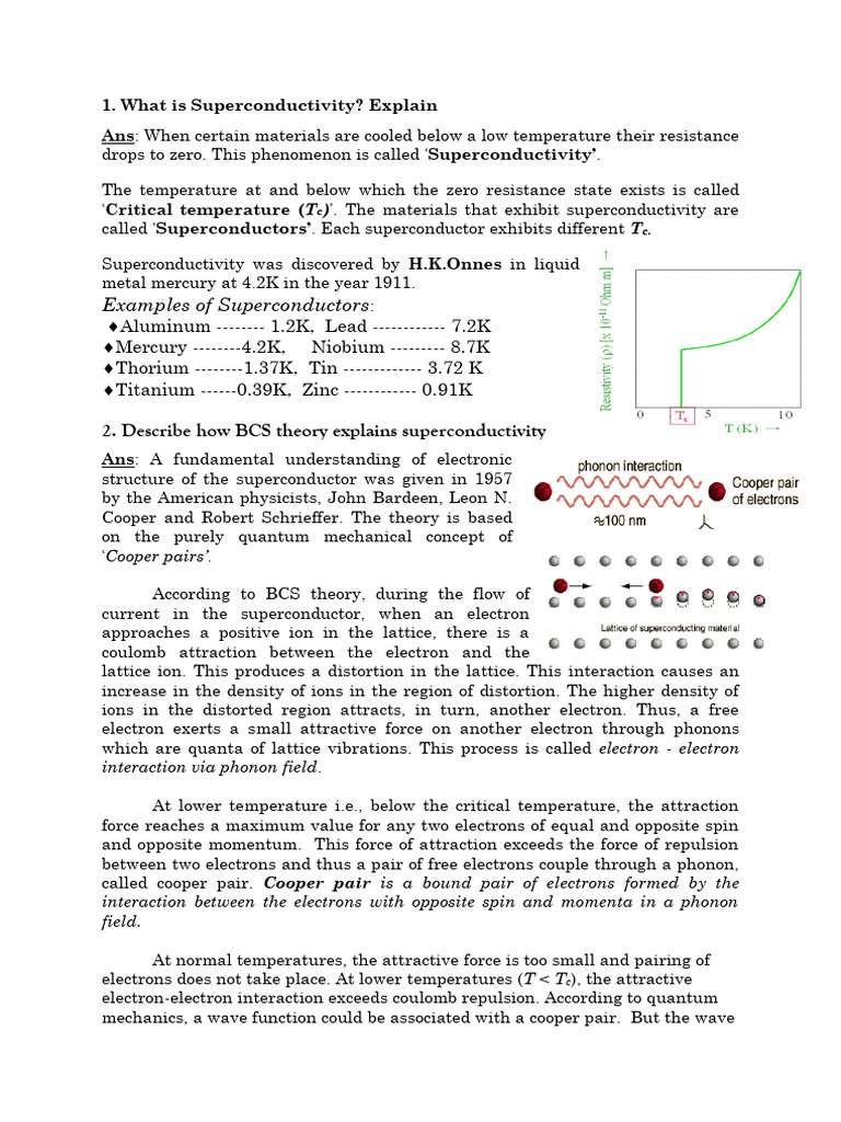 Understanding Superconductivity Concepts | PDF | Superconductivity ...