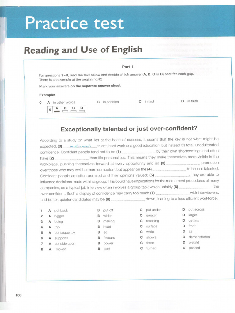 Gold Practice Test C1 | PDF