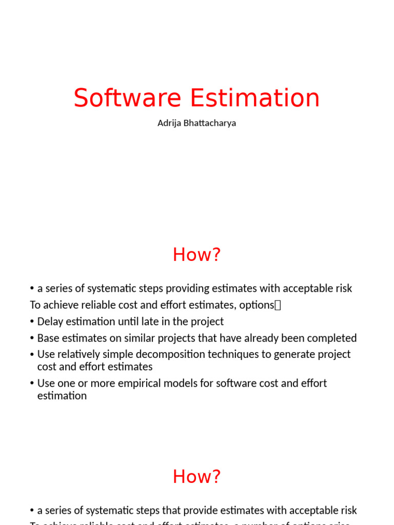Software Cost Estimation Techniques | PDF | Computer Science | Computing