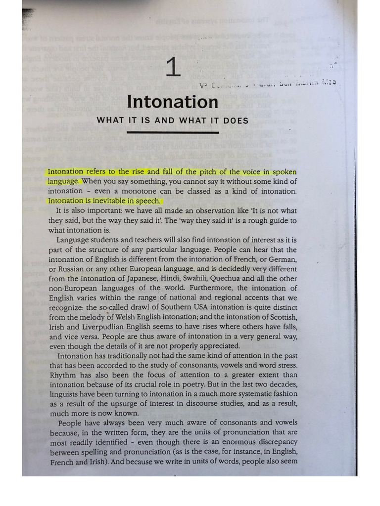 The Intonation Systems of English - 1 | PDF