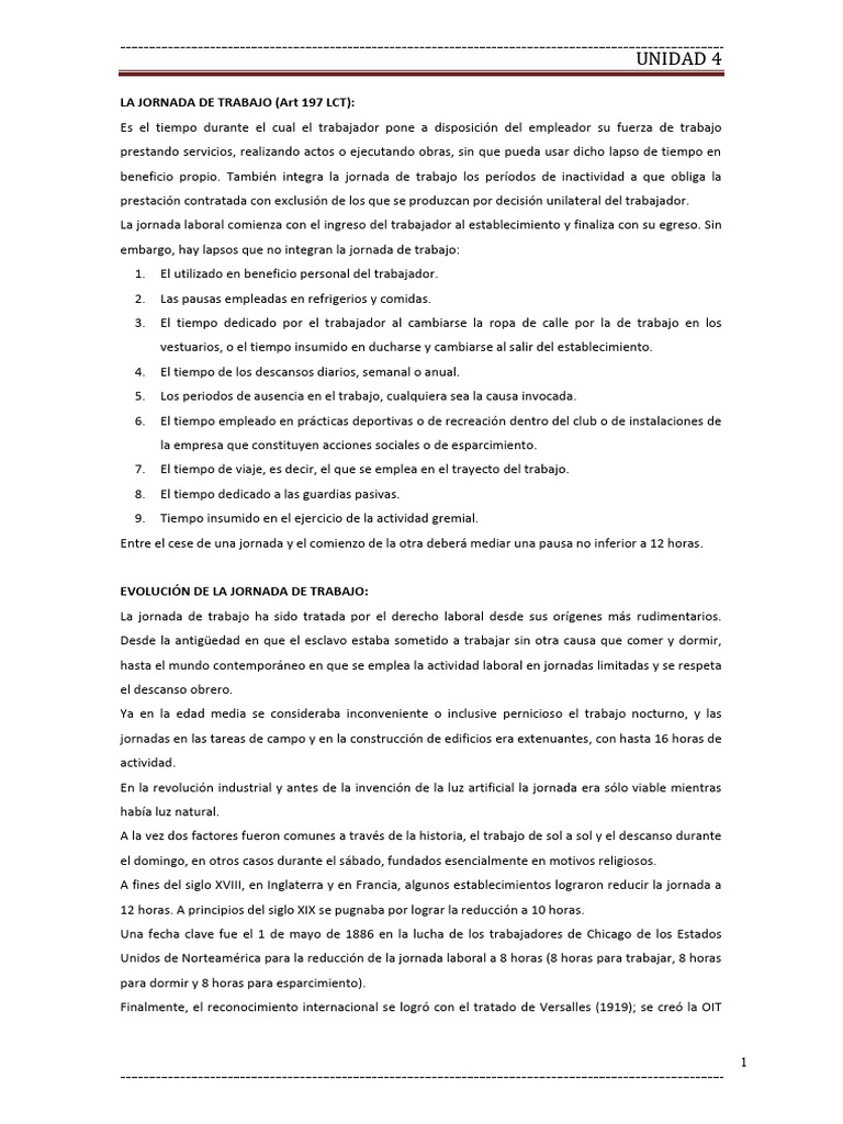 Jornada de Trabajo: Normas y Evolución | PDF | Tiempo de trabajo ...