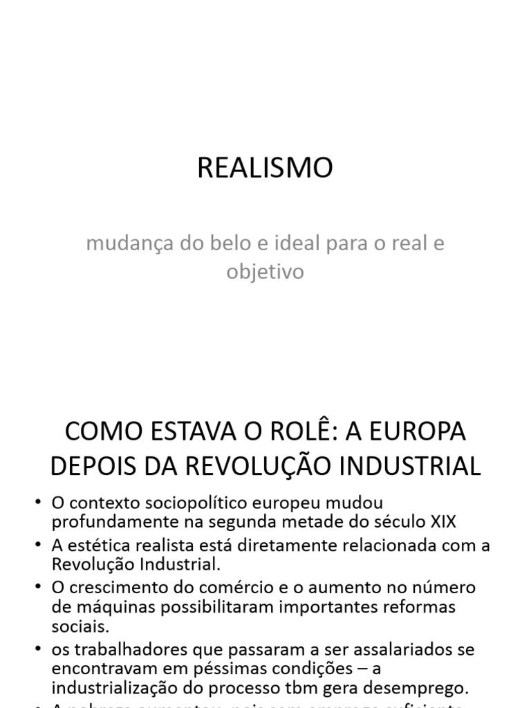 Realismo: Arte e Sociedade no Século XIX | PDF | Realismo (artes ...