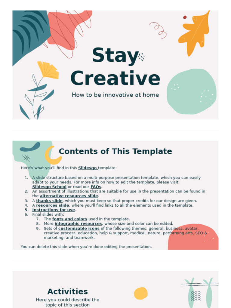 Stay Creative _ by Slidesgo | PDF