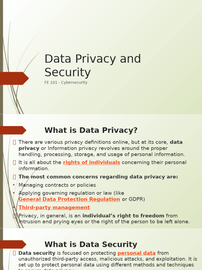 Data Privacy and Security | PDF | Security | Computer Security