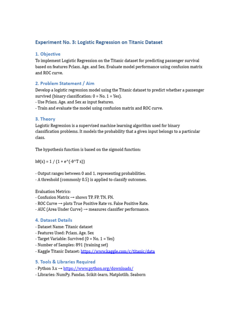 Logistic Regression on Titanic Data | PDF | Receiver Operating ...