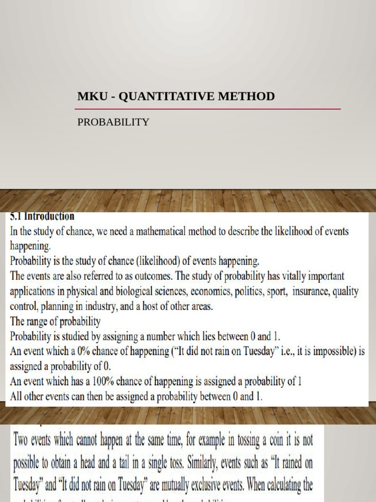 Probability - Presentation 1 - Adjusted | PDF