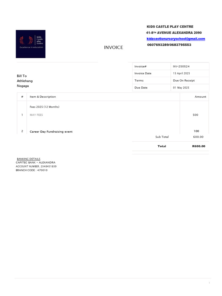 May Invoice | PDF
