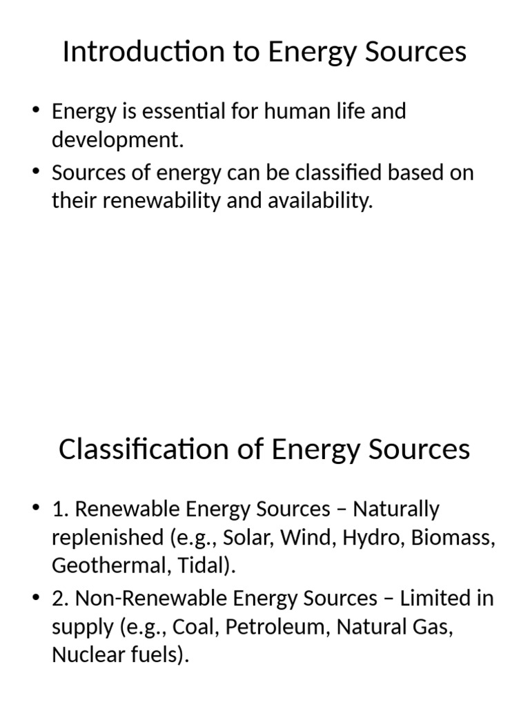 Overview of Energy Sources and Types | PDF | Energy Development | Fuels