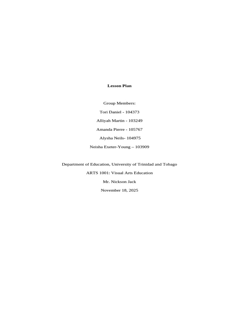 Carnival Mask Lesson Plan for Kids | PDF | Carnival | Teachers