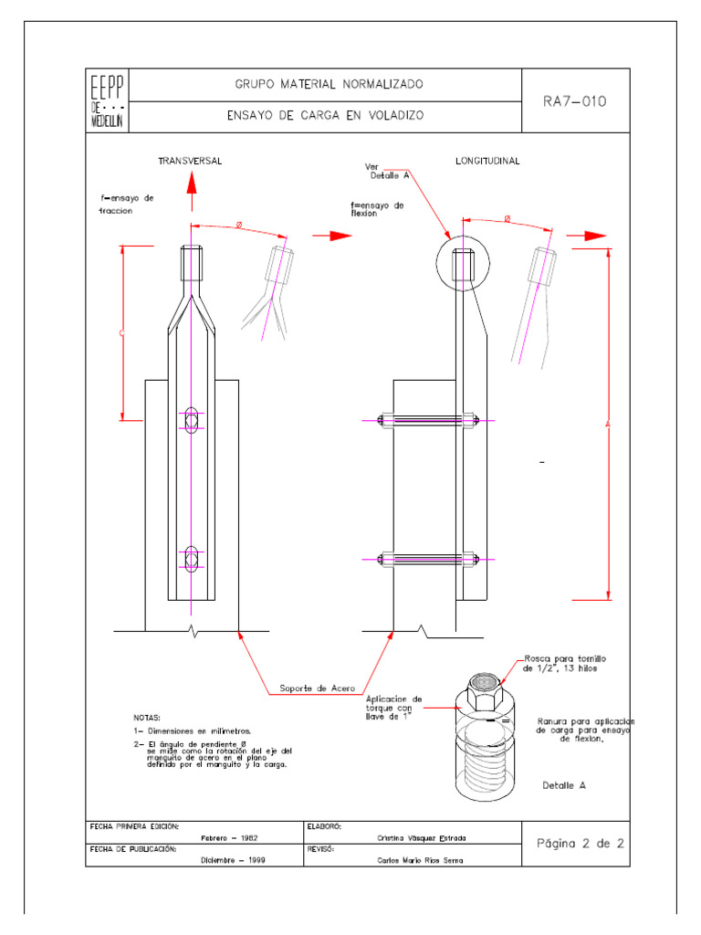 Ra7-010b Ensayo de Carga en Voladizo | PDF