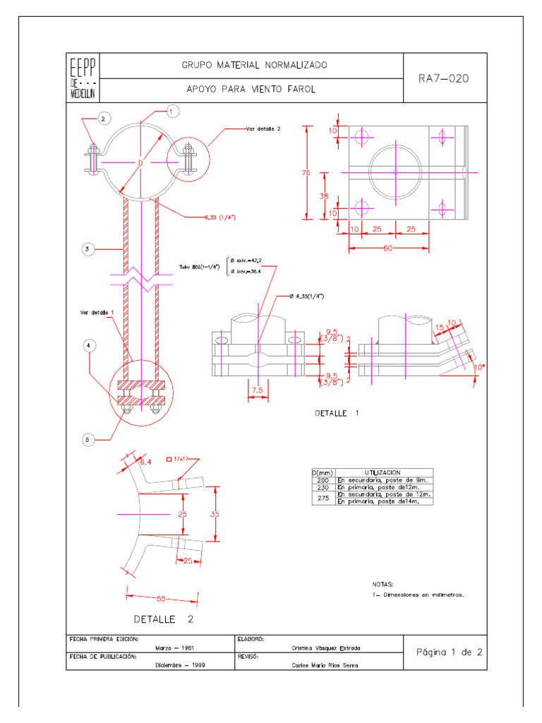 Ra7-020a Apoyo para Viento Farol | PDF