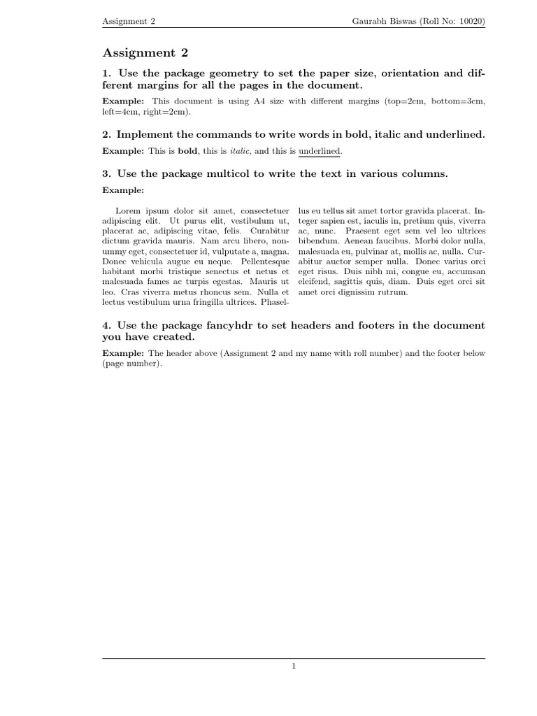 LaTeX Document Formatting Guide | PDF