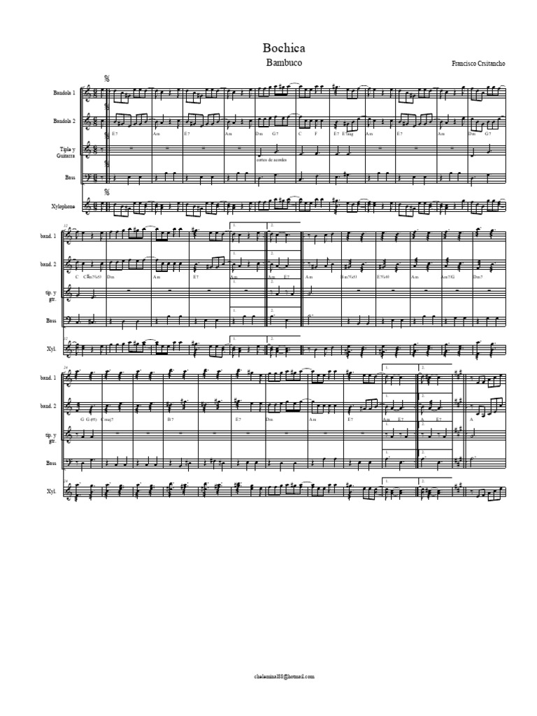Partition de Bambuco pour instruments | PDF