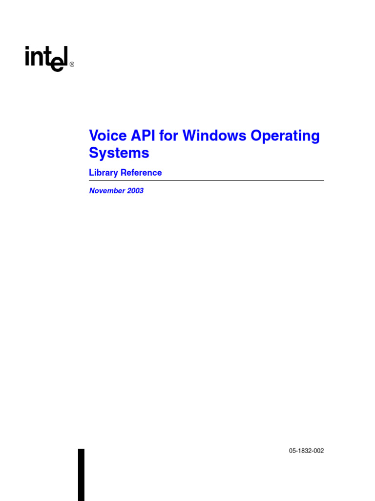 Voice API Library Reference for Windows | PDF | Computing | Computer ...