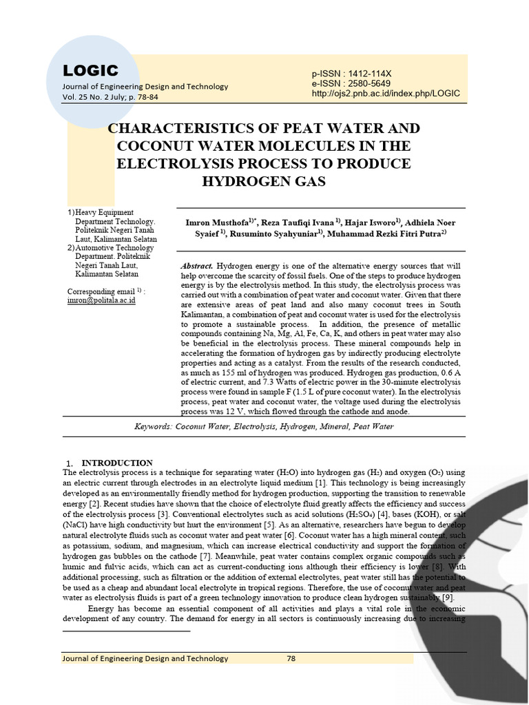 Coconut Water+Peat Water | PDF | Electrolyte | Water