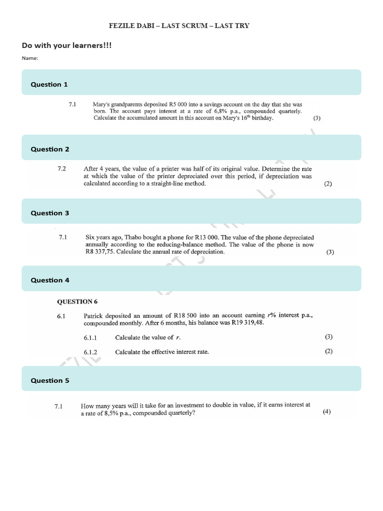Do With Your Learners!!! Questions | PDF