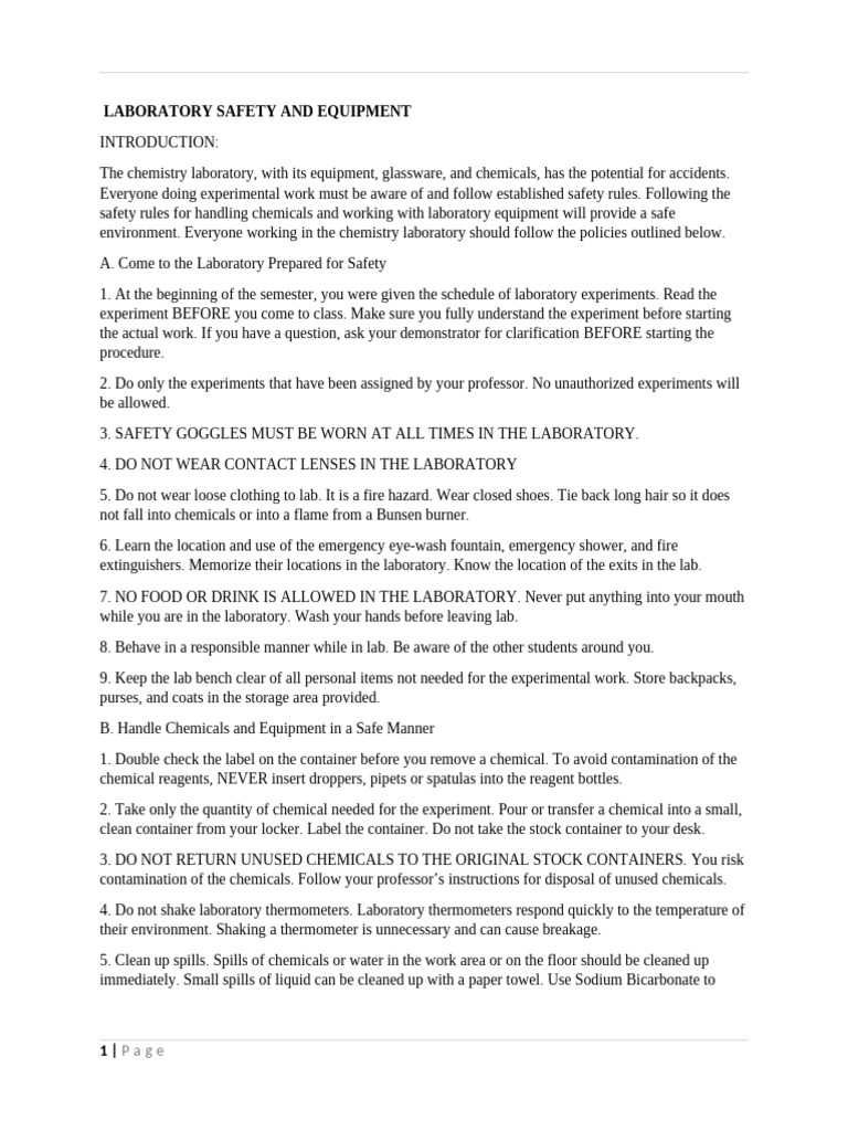 Laboratory Safety and Measurement Guide | PDF | Solubility | Mole (Unit)