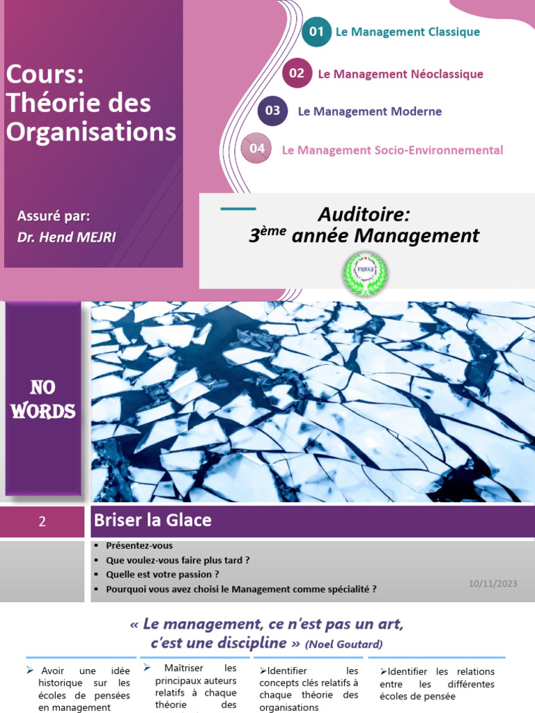 Théories du Management : Écoles et Concepts | PDF | Motivation | Motivant