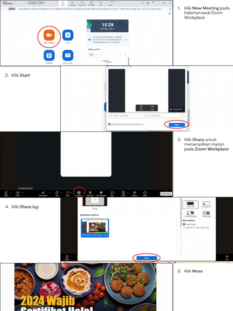 Panduan Rekam Layar Zoom Meeting Untuk Ujian Presentasi | PDF