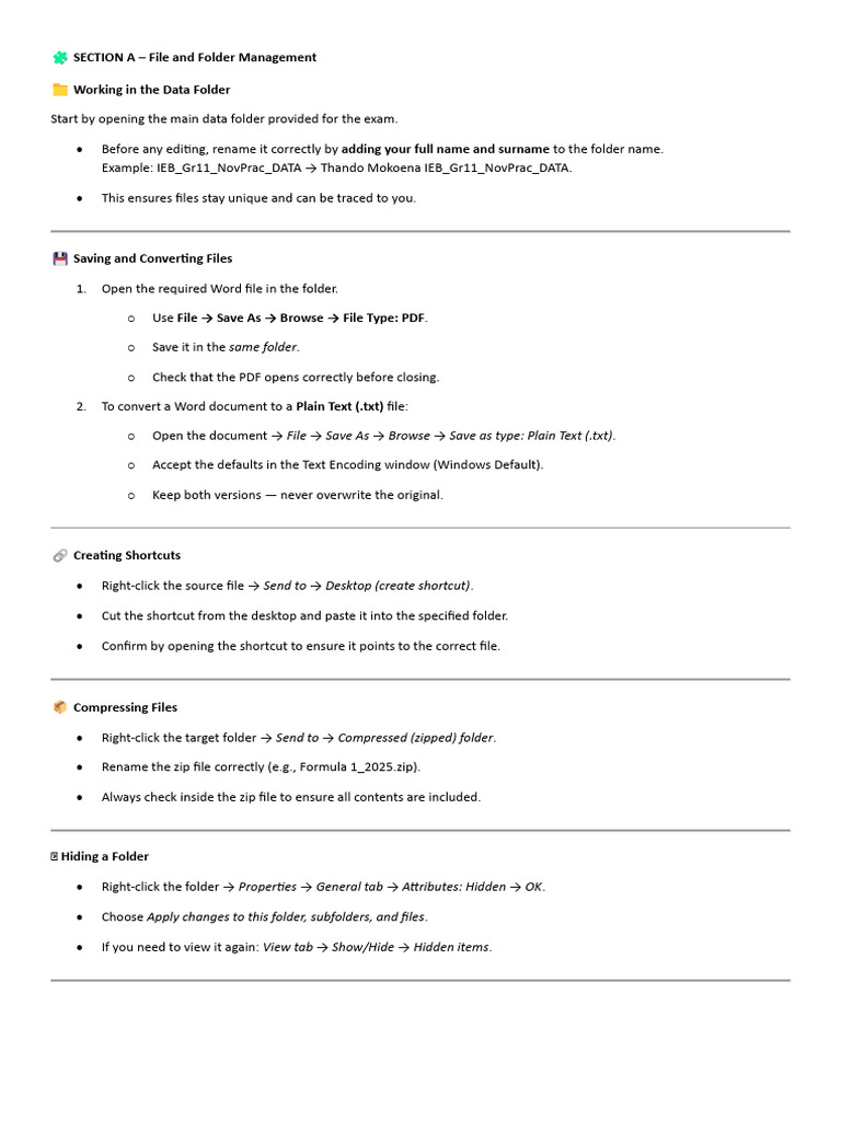 File Management and Word Processing Guide | PDF | Computer File | Page ...