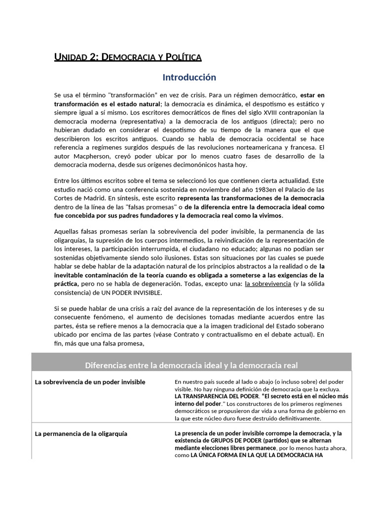 Transformaciones de la Democracia Moderna | PDF | Democracia ...