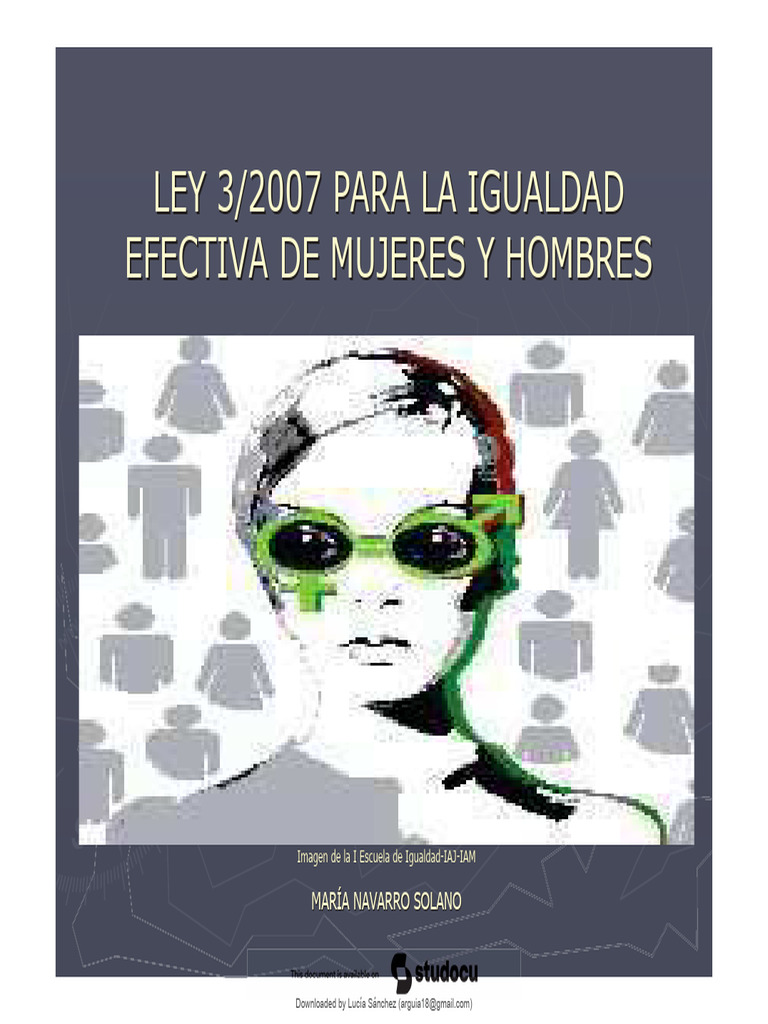 Leyes para la Igualdad de Género en España | PDF