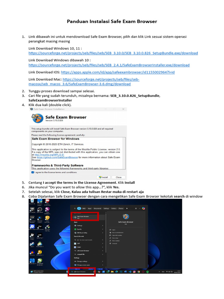 Panduan Instalasi Safe Exam Browser | PDF