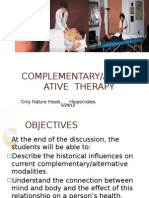 Complementary/Altern Ative Therapy: Click To Edit Master Subtitle Style