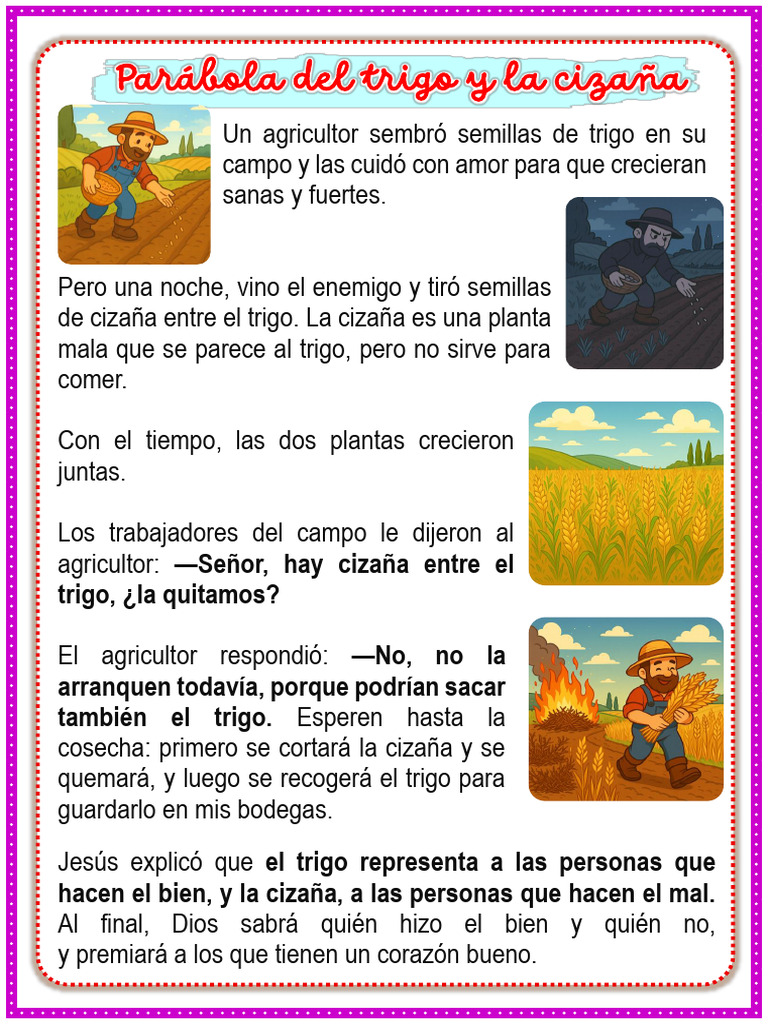 Parábola del trigo y la cizaña | PDF | Parábolas de Jesús